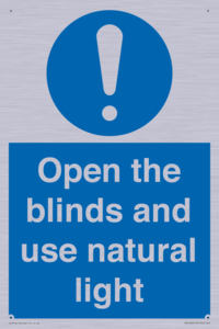 Open the blinds and use natural light